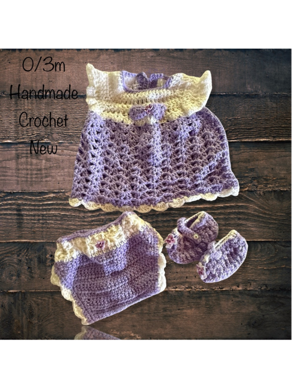 0/3m Handmade Crochet Outfit